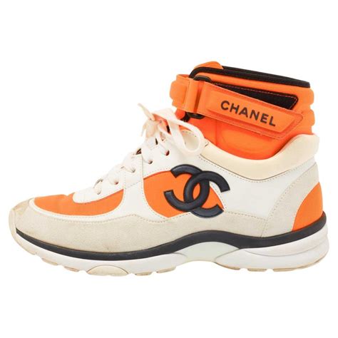 chanel shoes orange and white|Chanel white and black shoes.